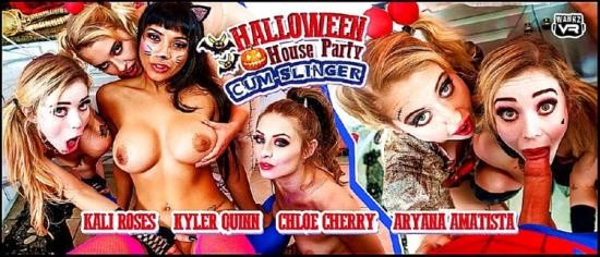 WankzVR - Aryana Amatista, Chloe Cherry, Kali Roses, Kyler Quinn - Halloween House Party: Cum-Slinger (FullHD/1080p/5.07 GB)