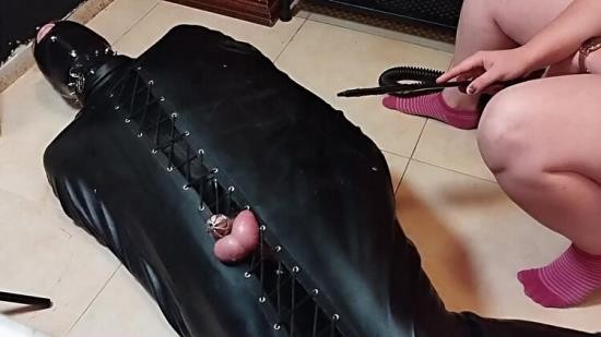 PornHub - FEMDOM Feet Teasing Bondage Sack With Latex Breathplay And Cum Eating (FullHD/1080p/278 MB)