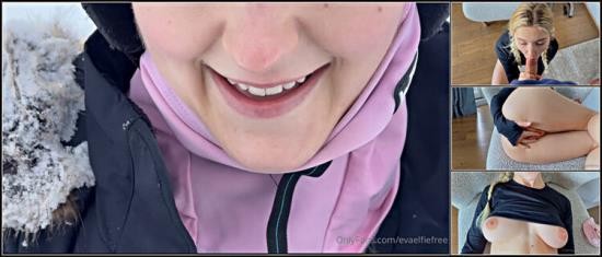 Onlyfans - Eva Elfie - Creampie In Snow Mountains (FullHD/1080p/635 MB)